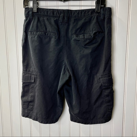 HAWK Boys Sz. 18 Black Cargo Shorts Adjustable Waist Band Waffle Pattern - Picture 5 of 8